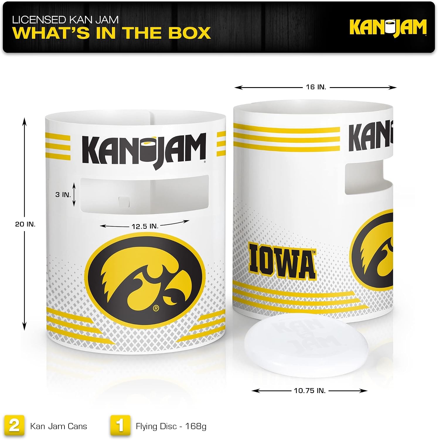 image:imageKan Jam Collegiate Licensed Original Disc Toss Game NCAA Fan Outdoor Games for Backyard Beach or Tailgate AmericanMade Disc Golf Set amp Outdoor Frisbee Slam Adult Party Games