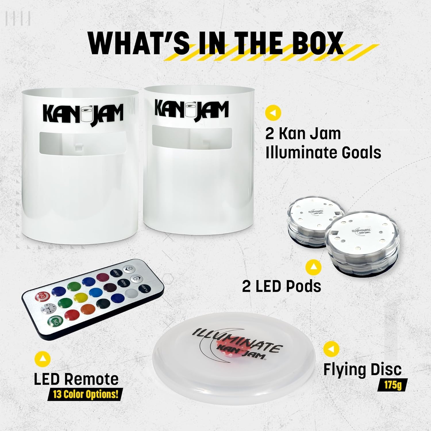image:imageKan Jam Disc Toss Game American Made Outdoor Game for The Backyard Beach Park Tailgates Original Illuminate Pro Travel Edition and Carry Bag OnlyIlluminate LED