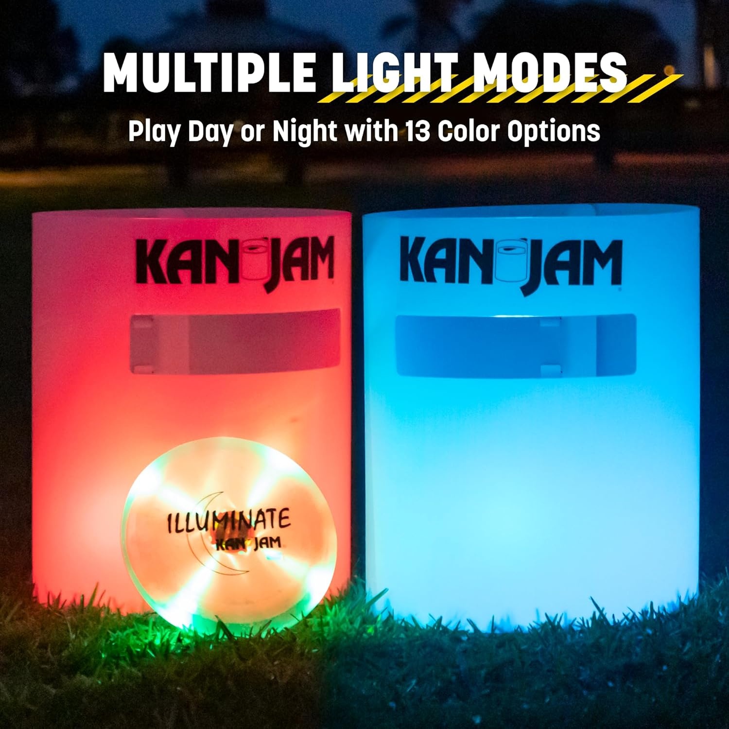 image:imageKan Jam Disc Toss Game American Made Outdoor Game for The Backyard Beach Park Tailgates Original Illuminate Pro Travel Edition and Carry Bag OnlyIlluminate LED