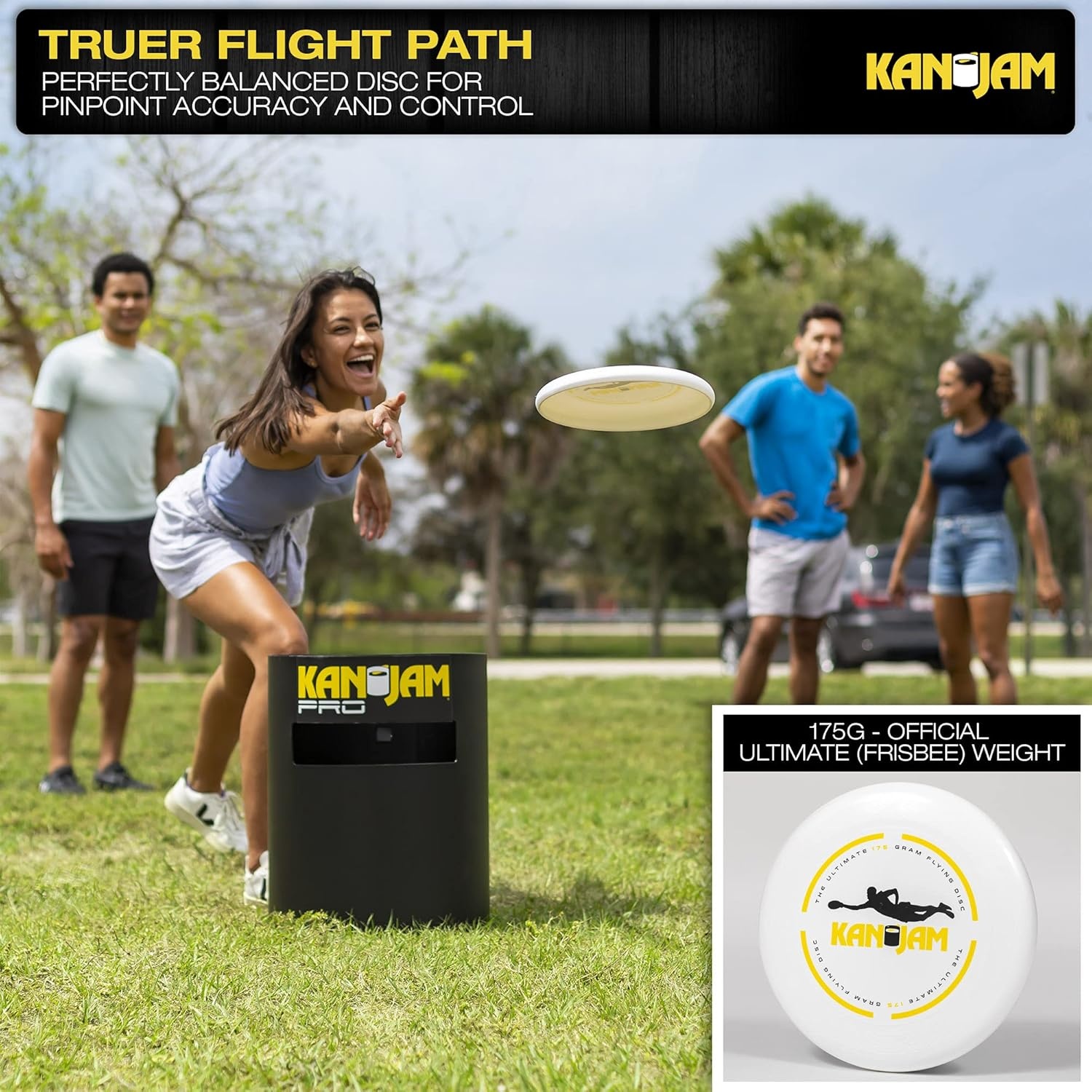 image:imageKan Jam Disc Toss Game American Made Outdoor Game for The Backyard Beach Park Tailgates Original Illuminate Pro Travel Edition and Carry Bag OnlyPRO