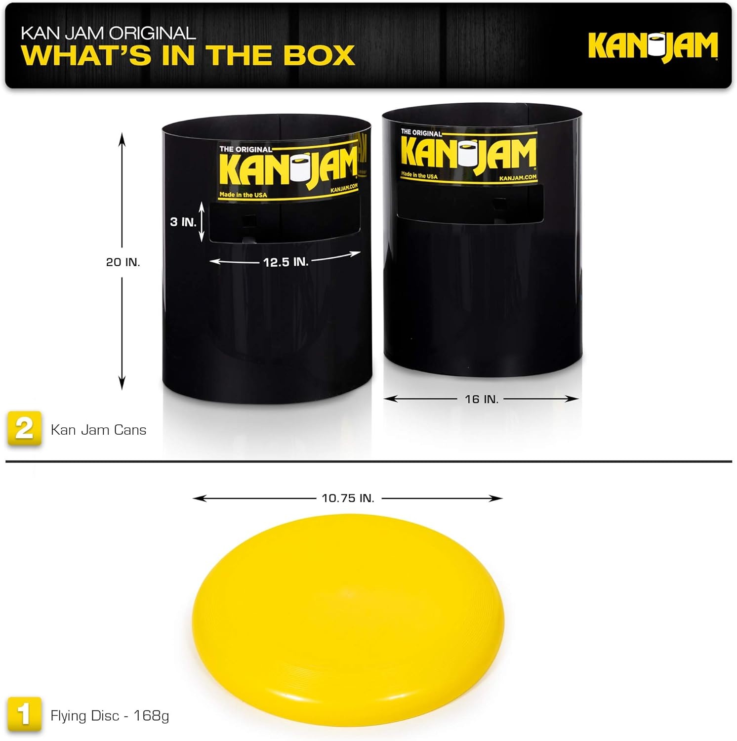 image:imageKan Jam Disc Toss Game American Made Outdoor Game for The Backyard Beach Park Tailgates Original Illuminate Pro Travel Edition and Carry Bag OnlyThe OG