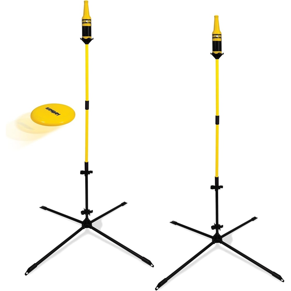 image:imageKan Jam Disc Toss Game  BlackYellow Plastic  SnapTogether Setup for Outdoor Games  Steel Poles amp Wide Bases for Yard Fun  Portable Carry Bag for Beach Activity amp Family Outdoor Fun