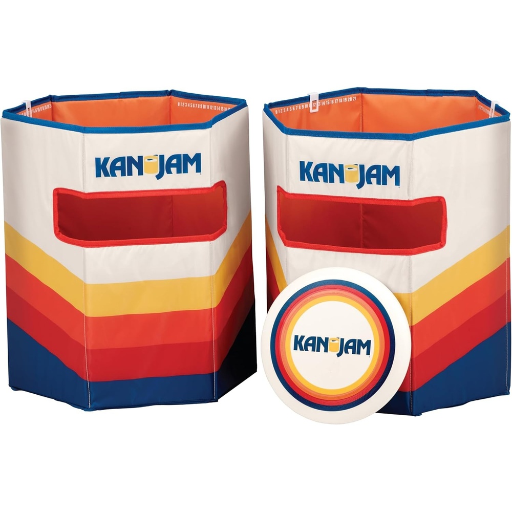 image:imageKan Jam Pack N Go Foldable Travel Disc Toss Game  Portable AllWeather Beach Games  Builtin Scoring amp Easy Setup  Tailgate Essentials amp Yard FunSunrise