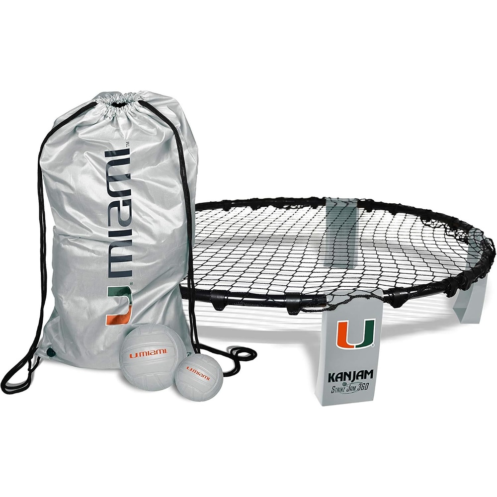 image:imageKan Jam Strike Jam 360 Roundnet Outdoor Games Set Official NCAA LicensedMiami Hurricanes